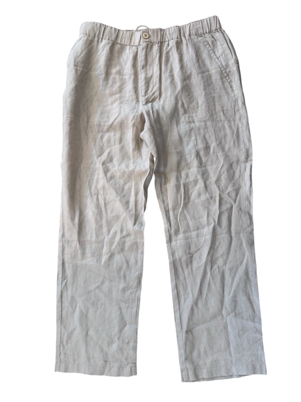 QUINCE 100% LINEN EUROPEAN PANT DRIFTWOOD LARGE